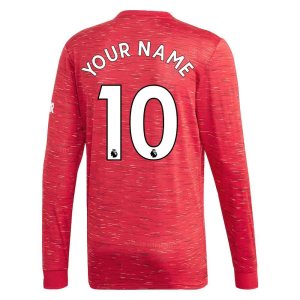 2020-2021 Man Utd Adidas Home Long Sleeve Shirt