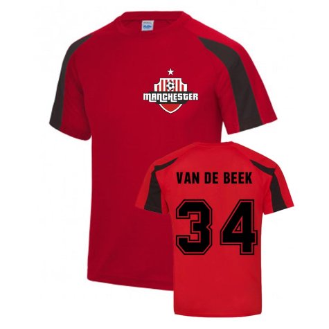 Donny Van De Beek Manchester Sports Training Jersey (Red)