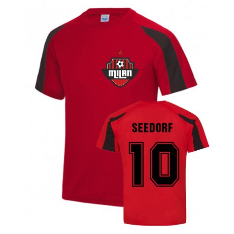 Clarence Seedorf Milan Sport Training Jersey (Red)