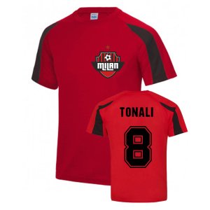 Sandro Tonali Milan Sport Training Jersey (Red)