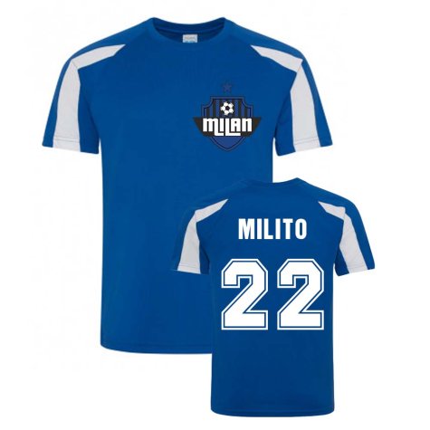 Diego Milito Milan Sport Training Jersey (Blue)