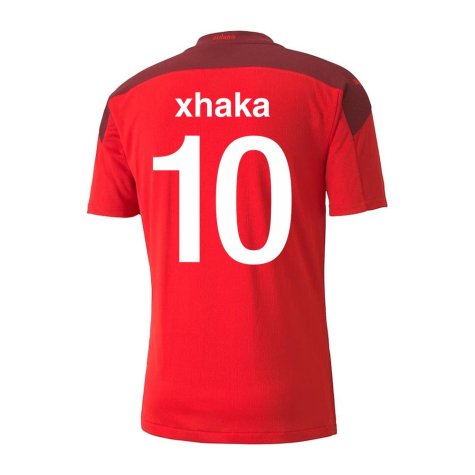2020-2021 Switzerland Home Puma Football Shirt (XHAKA 10)