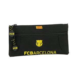 Barcelona Pencil Case With Two Zippers (Black)