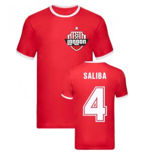 William Saliba Arsenal Ringer Tee (Red)