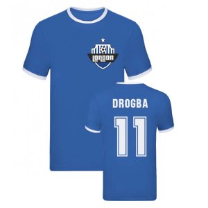 Didier Drogba Ringer TShirt (Blue)
