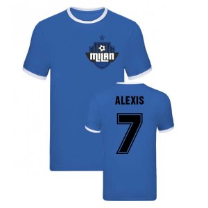 Alexis Sanchez Milan Ringer Tee (Blue)