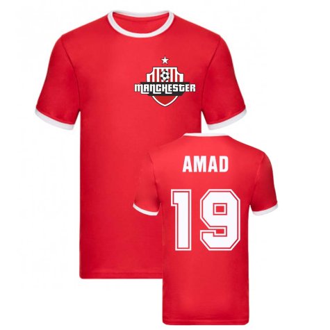 Amad Diallo Manchester Ringer Tee (Red)