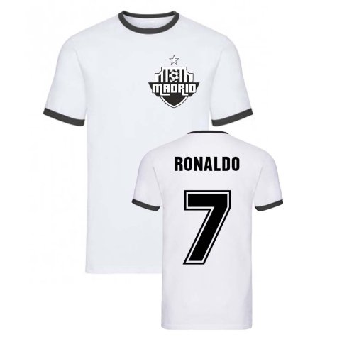 Cristiano Ronaldo Madrid Ringer Tee (White)