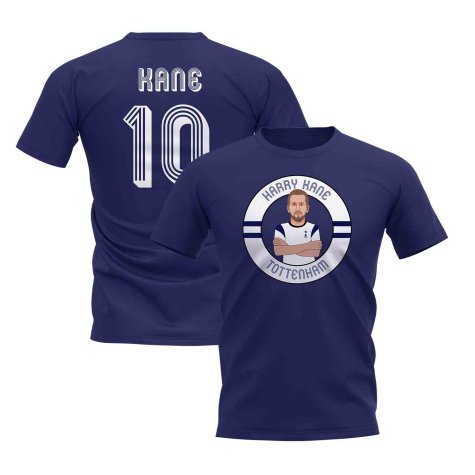 Harry Kane Tottenham Illustration T-Shirt (Navy)