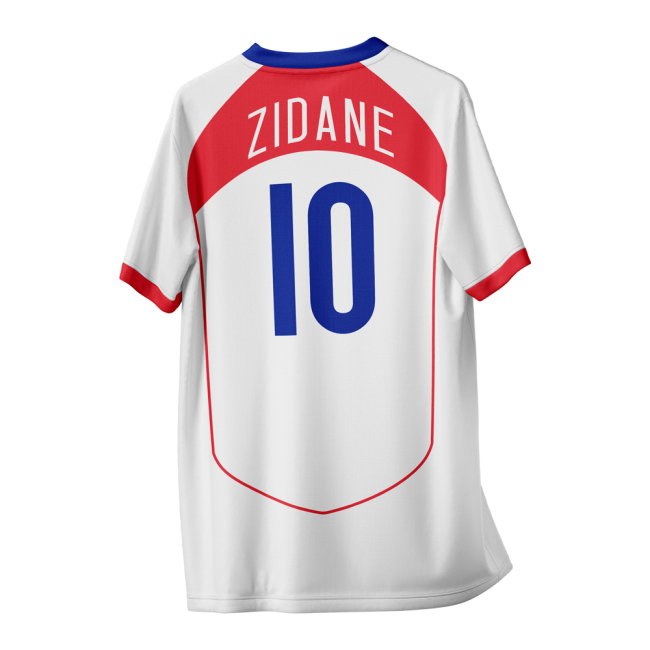 Zidane 10 France Vintage Style Concept Shirt Adult Short Sleeve