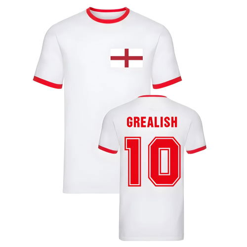 Jack Grealish England Ringer Tee (White)