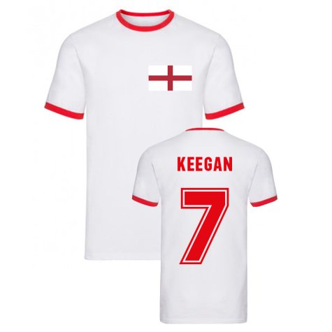 Kevin Keegan England Ringer Tee (White)