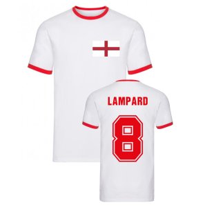 Frank Lampard England Ringer Tee (White)