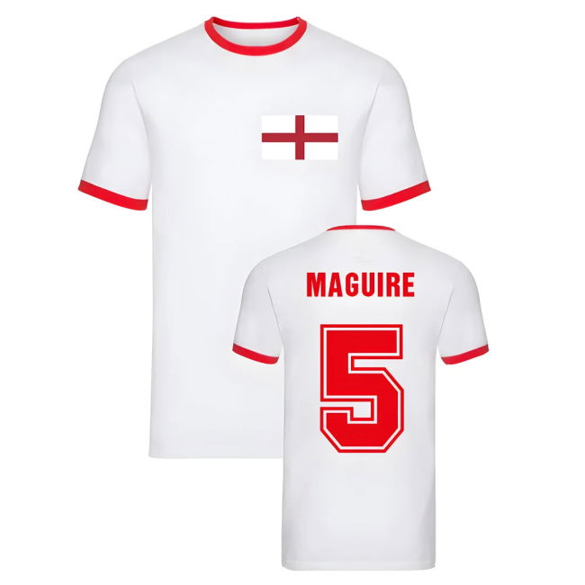 Harry Maguire England Ringer Tee (White)