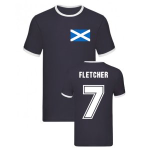 Darren Fletcher Scotland Ringer Tee (Navy)
