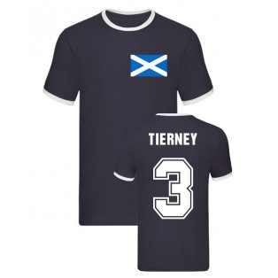 Kieran Tierney Scotland Ringer Tee (Navy)