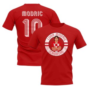 Luka Modric Croatia Illustration T-Shirt (Red)