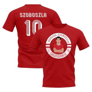 Dominik Szoboszla Hungary Illustration T-Shirt (Red)