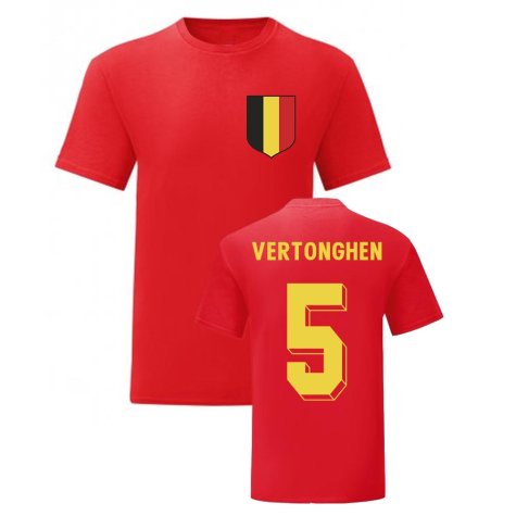 Jan Vertonghen Belgium National Hero Tee\'s (Red)