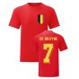 Kevin De Bruyne Belgium National Hero Tee\'s (Red)