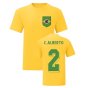 Carlos Alberto Brazil National Hero Tee\'s (Yellow)