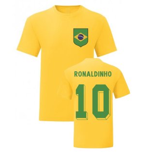 Ronaldinho Brazil National Hero Tee\'s (Yellow)