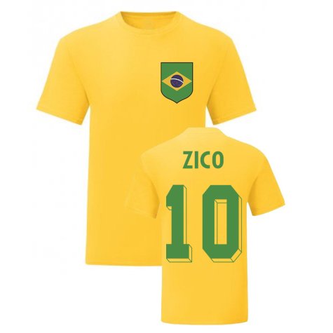 Zico Brazil National Hero Tee\'s (Yellow)