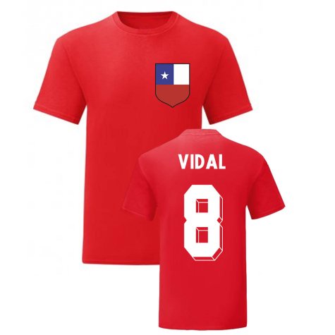 Arturo Vidal Chile National Hero Tee (Red)