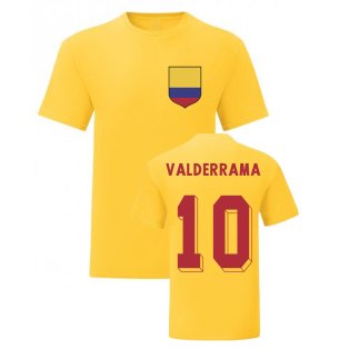 Carlos Valderrama Colombia National Hero Tee\'s (Yellow)