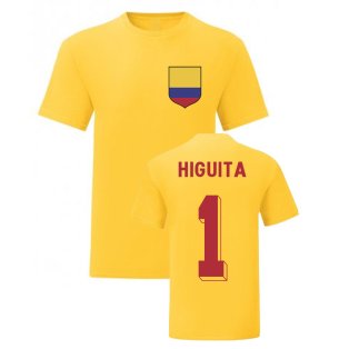 Rene Higuita Colombia National Hero Tee\'s (Yellow)