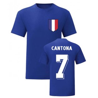Eric Cantona France National Hero Tee\'s (Blue)