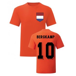 Dennis Bergkamp Holland Natioal Hero Tee\'s (Orange)