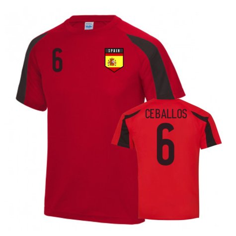 Spain Sports Training Jersey (Ceballos 6)