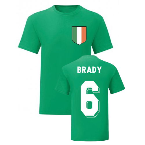 Liam Brady Ireland National Hero Tee (Green)  Liam Brady Ireland National Hero Tee (Green)