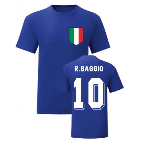 Robert Baggio Italy National Hero Tee\'s (Blue)