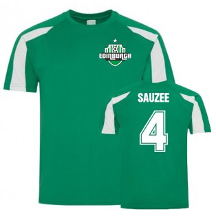 Franck Sauzee Hibs Sports Training Jersey (Green)
