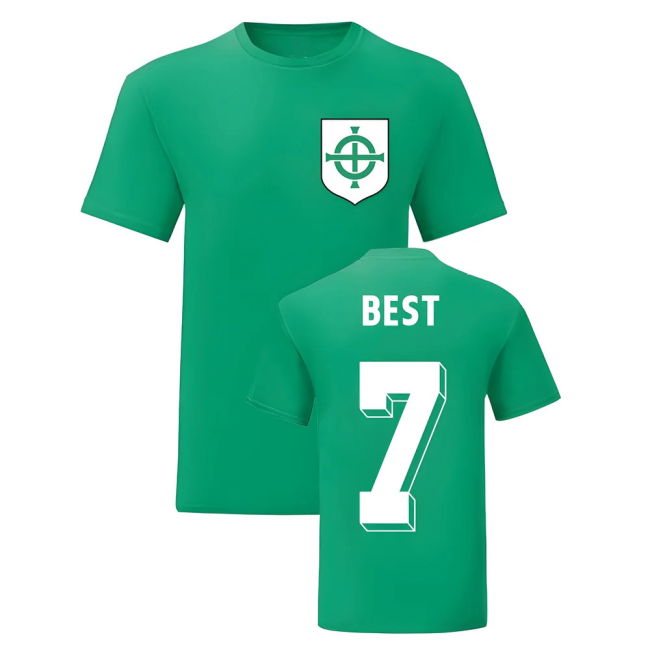 George Best Northern Ireland National Hero Tee (Green)