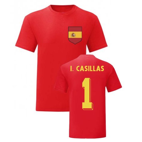 Iker Casillas Spain National Hero Tee (Red)