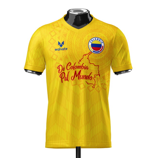 Colombia DNA Yellow Concept Football Jersey (Wolvate) Adult Short Sleeve