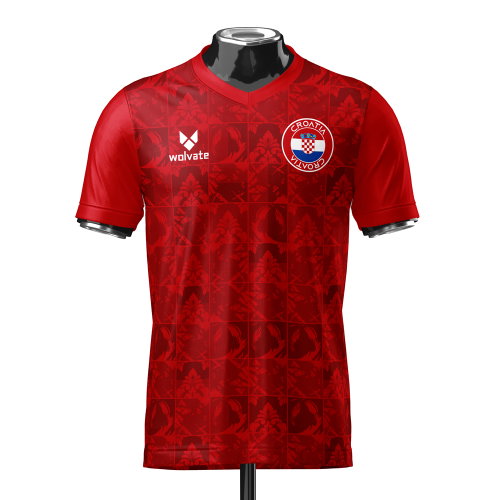 Croatia DNA Red Concept Football Jersey (Wolvate) Adult Short Sleeve