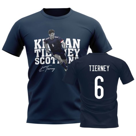 Kieran Tierney Scotland Player Tee (Navy)