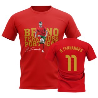 Bruno Fernandes Portugal Player Tee (Red)