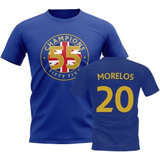 Alfredo Morelos 55 Times Champions T-Shirt (Blue)