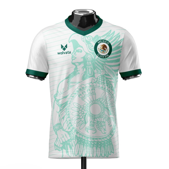 Mexico DNA White Concept Football Jersey (Wolvate) Adult Short Sleeve