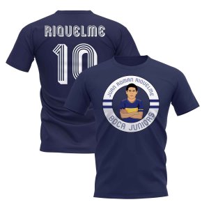 Juan Roman Riquelme Boca Illustration T-Shirt (Navy)