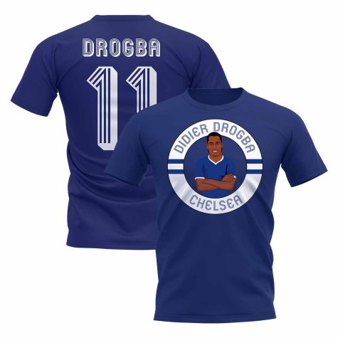 Didier Drogba Illustration T-Shirt (Blue)