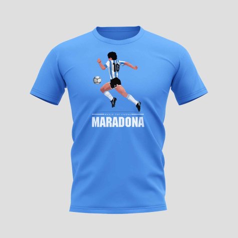 Diego Maradona Player T-Shirt (Sky Blue)
