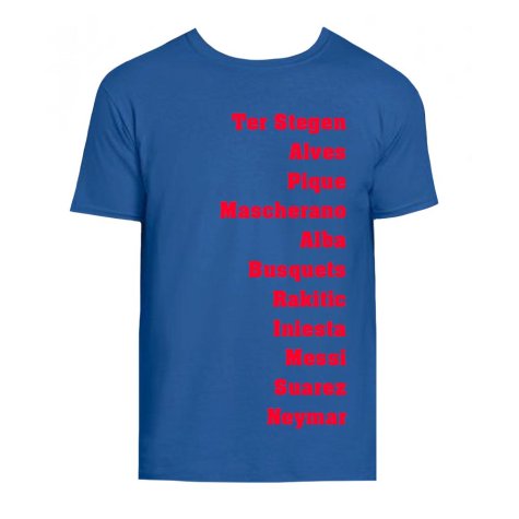 Barcelona Favourite XI T-Shirt (Blue)