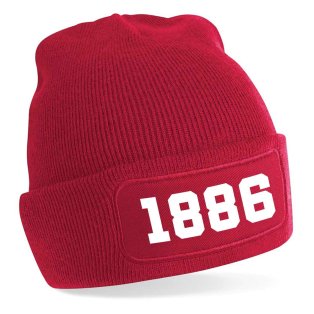 North London 1886 Football Beanie Hat (Red)