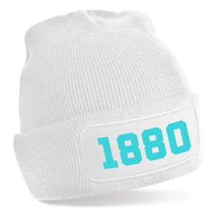 Manchester 1880 Football Beanie Hat (White)